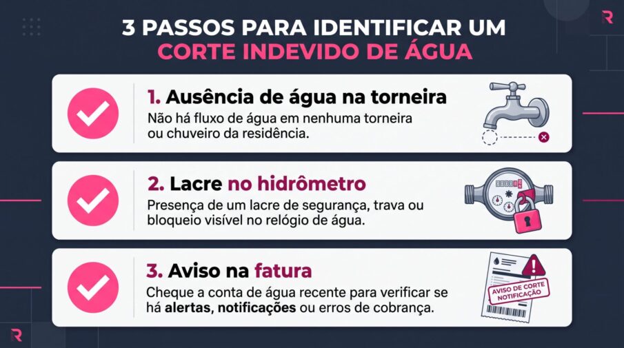 Sinais de que a água foi cortada