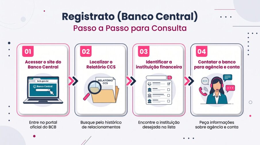 Passo a passo para consultar conta bancária pelo Registrato